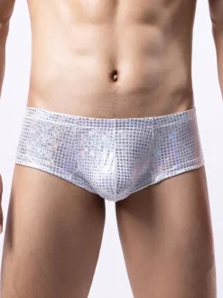 Culottes sexy pour hommes en polyester noir lingerie pour hommes
