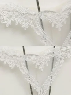 Culottes Sous-vêtements Lingeries Sexy Femmes en Dentelles Transparentes Creusants Florales Unicolore Culottes Sous-vêtements Lingeries Sexy