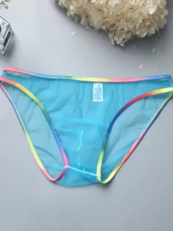 Culotte sexy pour homme blanche transparente Lingerie pour homme