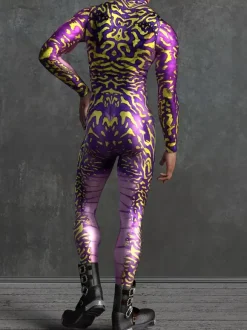 Cyberpunk Combinaisons Zentai à motifs Combinaison camouflage caméléon vert Body imprimé 3D Texture peau de reptile