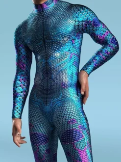 Cyberpunk Combinaisons zentai camouflage Halloween Combinaison Zentai Adulte Animal Robot 3D Imprimé Lycra Spandex Costumes Sexy