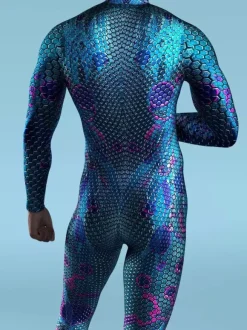 Cyberpunk Combinaisons zentai camouflage Halloween Combinaison Zentai Adulte Animal Robot 3D Imprimé Lycra Spandex Costumes Sexy
