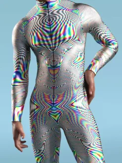 Cyberpunk Combinaisons zentai camouflage Halloween Combinaison Zentai Adulte Animal Robot 3D Imprimé Lycra Spandex Costumes Sexy