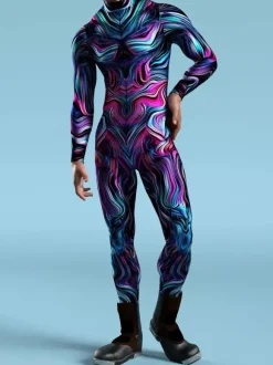 Cyberpunk Combinaisons zentai camouflage Halloween Combinaison Zentai Adulte Animal Robot 3D Imprimé Lycra Spandex Costumes Sexy