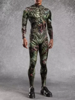 Cyberpunk Combinaisons zentai motifs Combinaison imprimée Halloween combinaison intégrale pour soirées à thème
