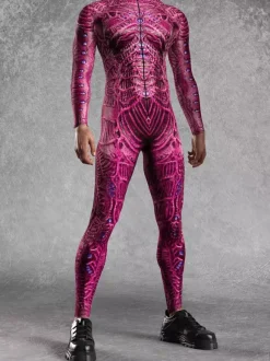Cyberpunk Combinaisons zentai motifs Combinaison imprimée Halloween combinaison intégrale pour soirées à thème