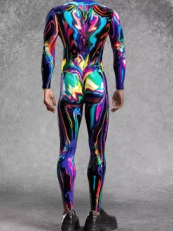 Cyberpunk Combinaisons zentai motifs Combinaison imprimée Halloween combinaison intégrale pour soirées à thème