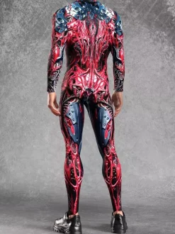 Cyberpunk Combinaisons zentai motifs Combinaison imprimée Halloween combinaison intégrale pour soirées à thème