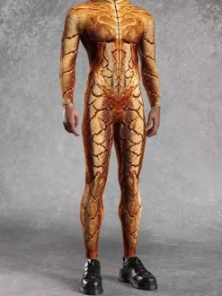 Cyberpunk Combinaisons zentai motifs Combinaison imprimée Halloween combinaison intégrale pour soirées à thème
