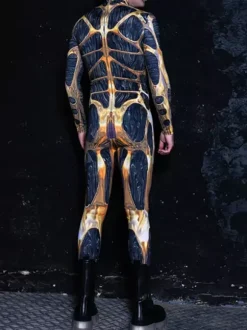 Cyberpunk Combinaisons zentai motifs Halloween Costume Cyberpunk Homme Costumes d'Halloween Homme Costumes pour Couples Homme Costume Robot Costume Science-Fiction Costume Cyber Tenue Burning Man