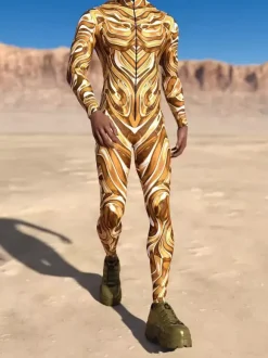 Cyberpunk Combinaisons zentai motifs Halloween Combinaison Cyberpunk musclée pour homme et femme motif 3D coloré costume de cosplay costume steampunk fête d'Halloween spectacle zentai