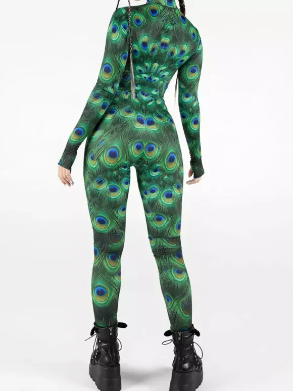 Cyberpunk Combinaisons zentai motifs Halloween Combinaison sexy pour femme motif papillon couleur unie pour Halloween pour adultes taille haute sport cosplay