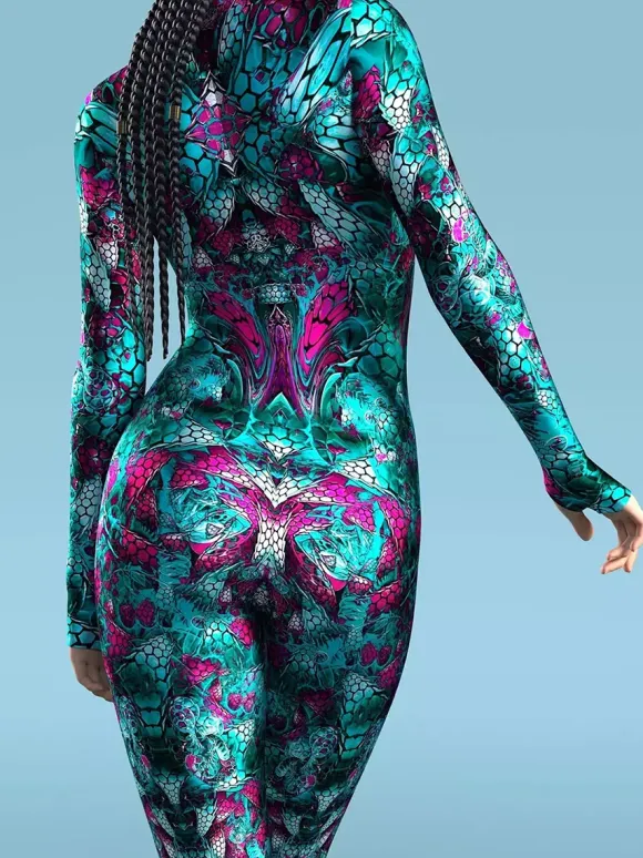 Cyberpunk Combinaisons zentai motifs Halloween Combinaison zentai pour adulte imprimé écailles de poisson lycra et spandex costumes sexy