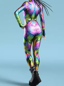 Cyberpunk Combinaisons zentai motifs Halloween Combinaison zentai pour adulte imprimé écailles de poisson lycra et spandex costumes sexy