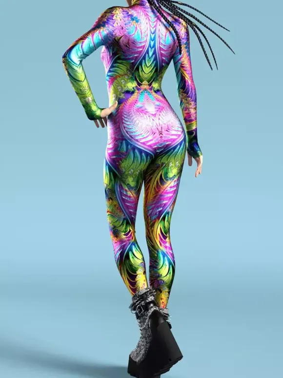 Cyberpunk Combinaisons zentai motifs Halloween Combinaison zentai pour adulte imprimé écailles de poisson lycra et spandex costumes sexy