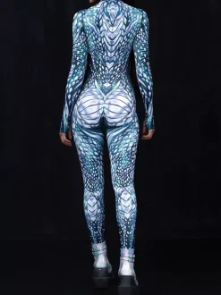Cyberpunk Combinaisons zentai motifs Halloween Combinaisons de cosplay pour adultes personnages d'anime imprimé numérique 3D body caitsuit costumes de scène pour spectacle de yoga aérien