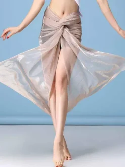 Danse du ventre Jupe Femmes Organza Split Bas ventre Déguisements Halloween