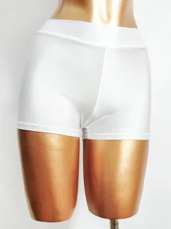 Danse Latine Short Blanc Femmes Pantalon De Danse Sexy En Polyester