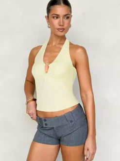 Débardeur bordeaux à bretelles laçage et boutons chic pour femme