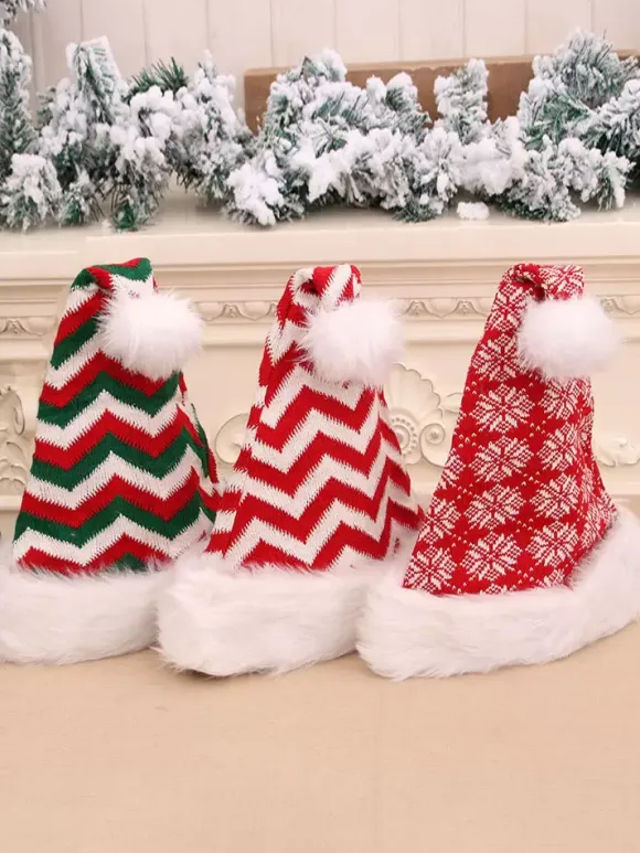 Décoration De Fête De Noël Chapeau De Noël En Fibre De Polyester Déguisement Noël Cadeau Enfant