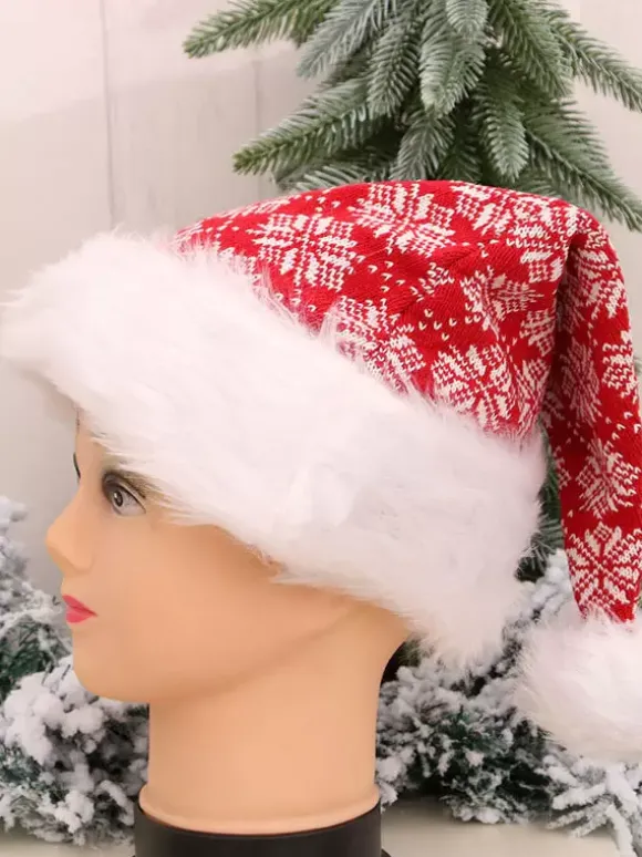 Décoration De Fête De Noël Chapeau De Noël En Fibre De Polyester Déguisement Noël Cadeau Enfant