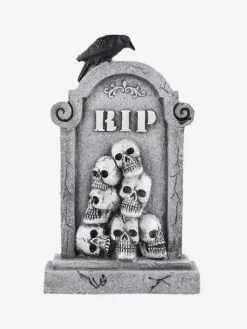 Décoration de pierre tombale d'Halloween ornements de pelouse de cimetière gothiques accessoires de cimetière en résine résistants aux intempéries