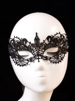 Dentelle Sexy Masque Féminin Halloween Out Bandeau Sur L'艙il Noir Déguisement Carnaval