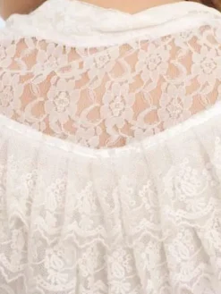 Dentelle blanche Lolita Blouse manches longues Déguisements Halloween
