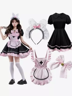 Déguisement Costumes De Femme De Chambre Ensembles De Robe Lapin