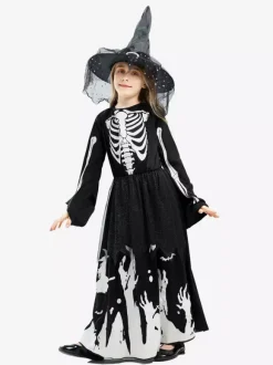 Déguisement de sorcière phosphorescente pour enfants