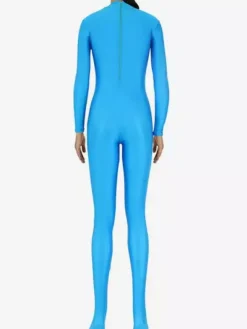 Déguisements Halloween bleu ciel Zentai Slim Fit Spandex Jumpsuit pour les femmes Déguisements Halloween