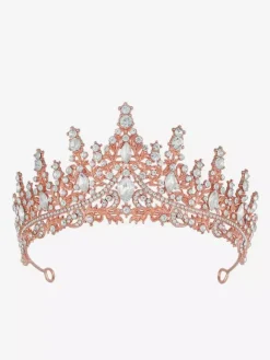 Diadèmes en alliage pour femmes style reine/princesse ornés de cristaux et de pierres synthétiques style vintage