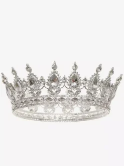 Diadèmes victoriens en alliage couronnes en cristal et pierres synthétiques accessoires de tête pour femmes