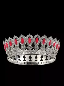 Diadèmes victoriens en alliage couronnes en cristal et pierres synthétiques accessoires de tête pour femmes