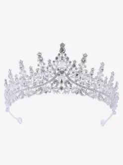 Diadèmes vintage pour femmes couronnes en alliage strass et pierres synthétiques style rétro