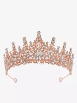 Diadèmes vintage pour femmes couronnes en alliage strass et pierres synthétiques style rétro
