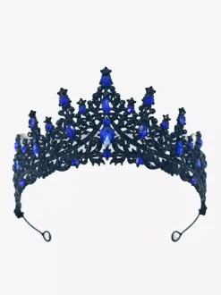 Diadèmes vintage pour femmes couronnes en alliage strass et pierres synthétiques style rétro