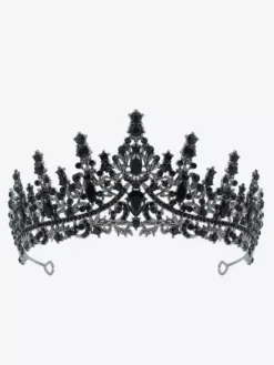 Diadèmes vintage pour femmes couronnes en alliage strass et pierres synthétiques style rétro