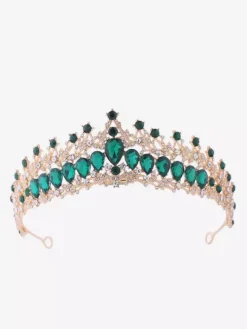 Diadèmes vintage pour femmes en alliage et strass accessoire de tête rétro élégant