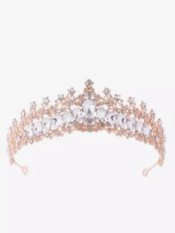 Diadèmes vintage pour femmes en alliage et strass accessoire de tête rétro élégant