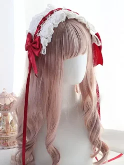 Douce Lolita Coiffure Lacet Avec Noeuds Lolita Déguisements Halloween