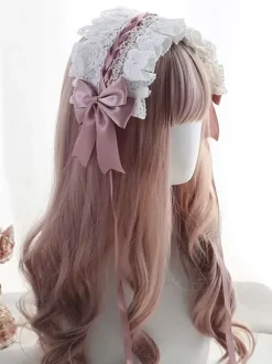 Douce Lolita Coiffure Lacet Avec Noeuds Lolita Déguisements Halloween