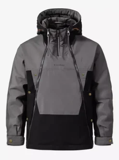 Doudoune à capuche pour homme veste décontractée à double fermeture éclair et blocs de couleurs veste chaude