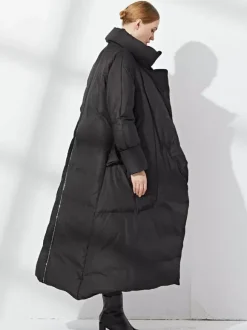 Doudoune Femme Chic En Duvet De Canard Grande Taille Poche À Glissière Éclaire