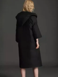 Doudoune longue en duvet de canard à manches 3/4 pour femme vêtement d'extérieur d'hiver 2026
