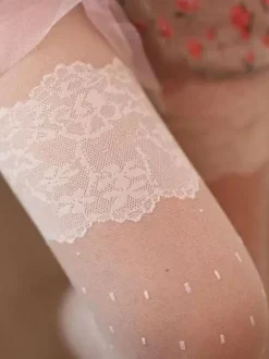 Doux Lolita Bas Dentelle Jacquard Nylon Lolita Collants Déguisements Halloween