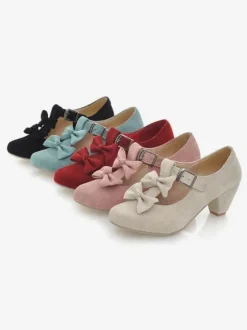 Doux Lolita Chaussures Lolita Talon Bows Prisme Pompes Déguisements Halloween