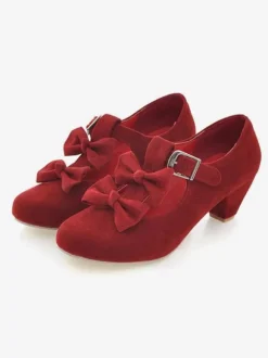 Doux Lolita Chaussures Lolita Talon Bows Prisme Pompes Déguisements Halloween