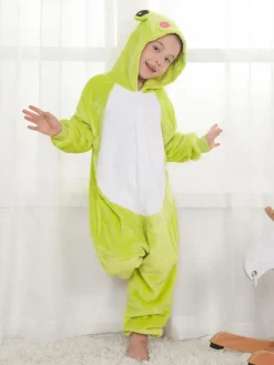 Enfant Cadeaux Noël Pyjama Déguisement Grenouille Hiver Automne En Flanelle En Flanelle Déguisements Halloween