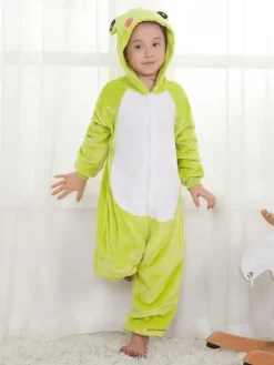Enfant Cadeaux Noël Pyjama Déguisement Grenouille Hiver Automne En Flanelle En Flanelle Déguisements Halloween